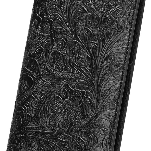 Leather Women's RFID Slim Wallet Card Holder Bifold with ID Window 80cm - Picture 1 of 7